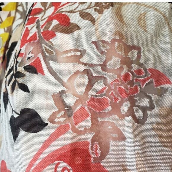 ALFRED DUNNER Semi Sheer Floral Button Down Blouse 8 Petite - Picture 4 of 8